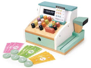 Children's wooden general store play till with accessories