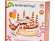 Kids' pretend chocolate birthday cake