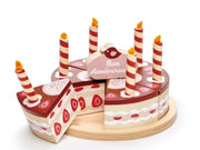 Wooden chocolate birthday cake set