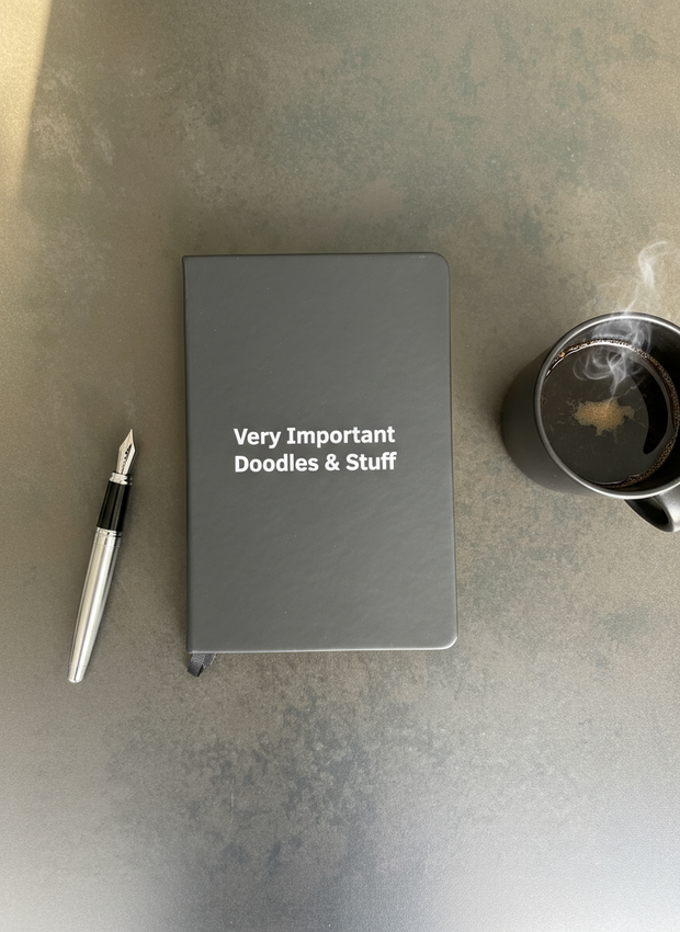 VERY IMPORTANT DOODLES: Luxury Faux Leather Notepad / Journal