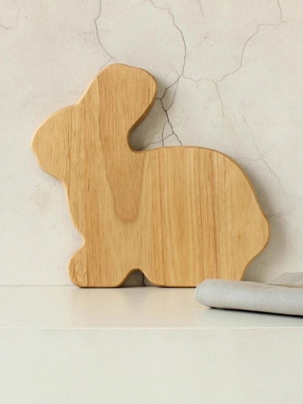 Wooden rabbit-shaped chopping board for kids