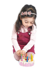 Pretend play rainbow birthday cake for children