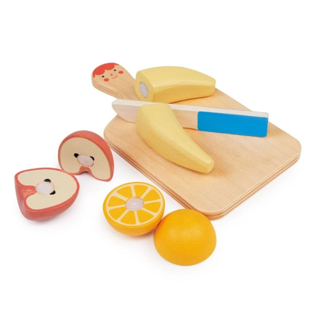 Smiley fruit chopping board play set