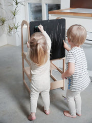 Learning Tower blackboard for drawing.