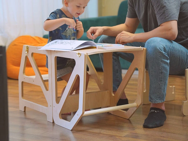 Beloved Board converts to a table and chair setup