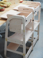 Secure tray for mealtime convenience.