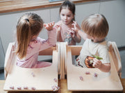 Lightweight and sturdy highchair tray.