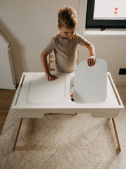 White table ideal for toddlers.