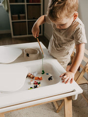 Activity table for kids’ creativity.