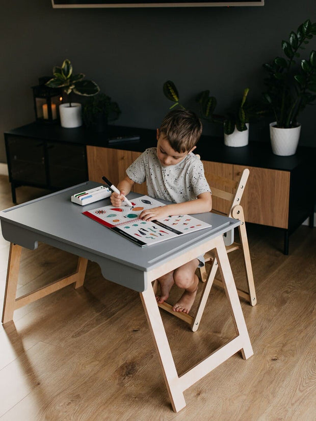 Versatile table for sensory activities.