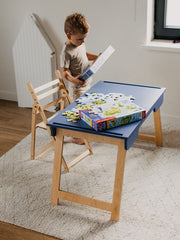 Interactive table for toddler learning.