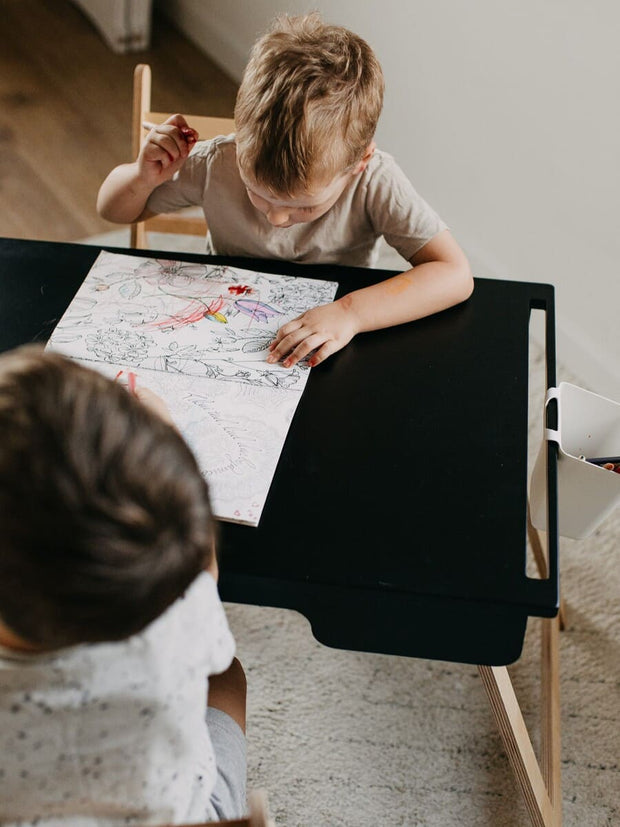 Multi-functional toddler sensory table.