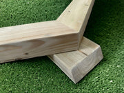 Pressure treated wood balance beam for outdoor use