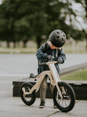 Kids' minimalist balance bike with tricycle add-on