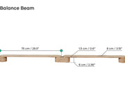 Kids' balance beam with elegant minimalist design