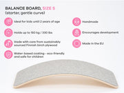 Compact balance board for kids with minimalist style