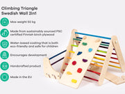 Durable minimalist Pikler triangle for children's fun