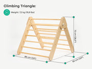 Children's Pikler triangle with slide and wall