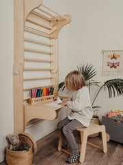 Kids' table and chair with durable minimalist design