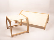 Minimalist table and chair for early childhood development