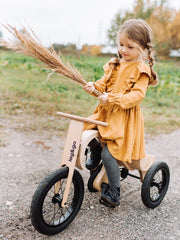 Durable tricycle add-on for kids' balance bike