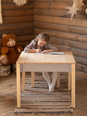 Tidy kids' furniture for arts and crafts