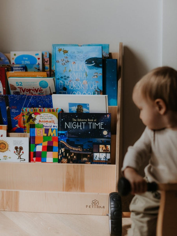 Handcrafted Tinker Montessori bookshelf