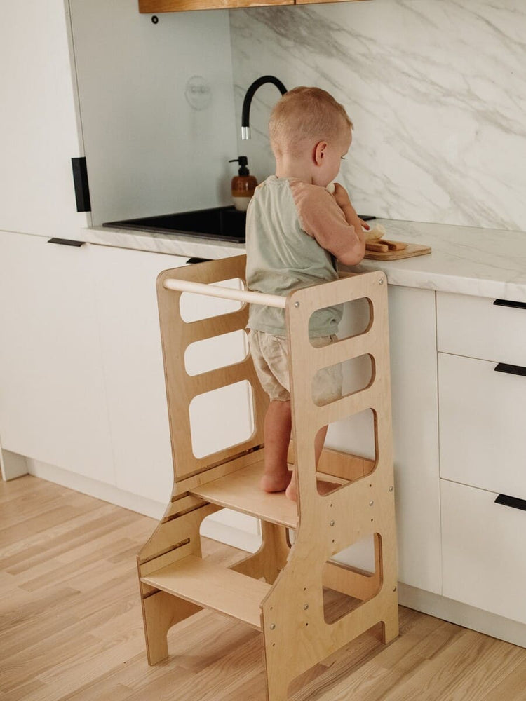 The Classic Height Adjustable Learning Tower Kitchen Helper Toddler The Learning Tower Company