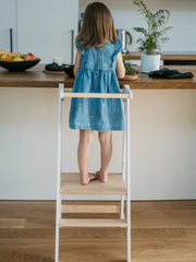 Folding Montessori learning tower for home use