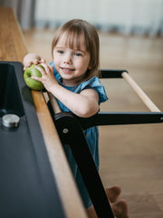Montessori kitchen tower with fold-away design