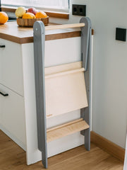 Practical toddler tower with foldable design