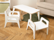 White Pure children's chair with armrests