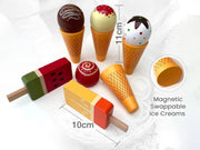 Kids' wooden ice cream set for imaginative play