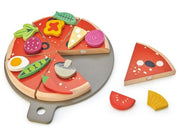 Kids' wooden pizza set