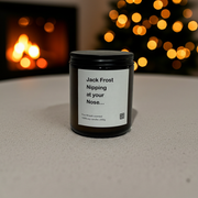 Christmas Lyrics Candle in Glass Jar