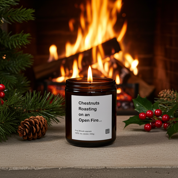 Christmas Lyrics Candle in Glass Jar