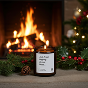 Christmas Lyrics Candle in Glass Jar