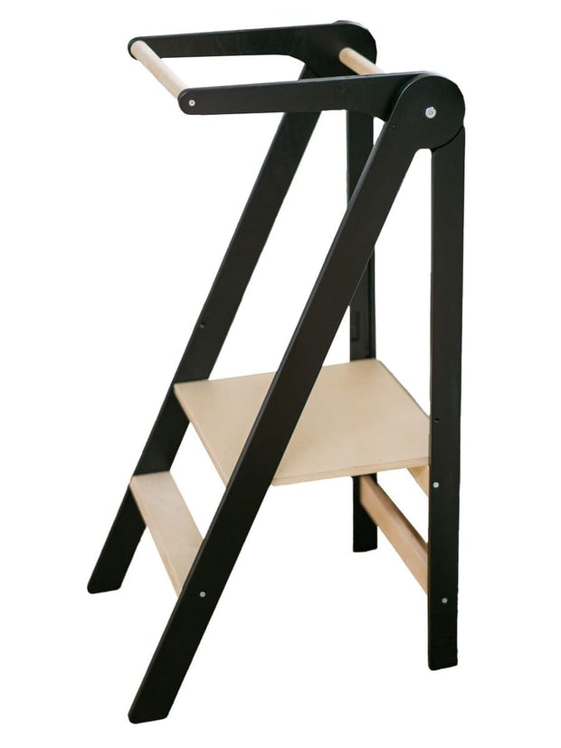 Space-efficient toddler tower for home learning