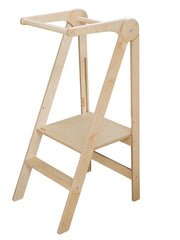 Minimalist step stool tower to elevate toddlers safely