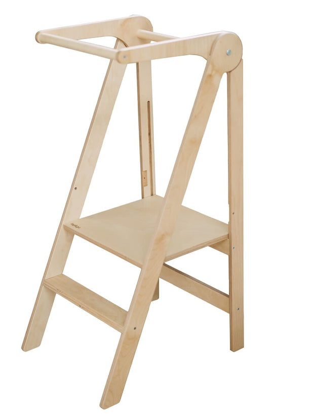 Minimalist step stool tower to elevate toddlers safely