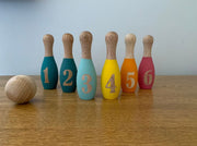 Children's Wooden Skittles Set
