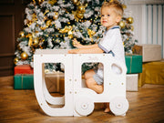The Wheely Fun Tower convertible learning tower kitchen helper toddler step stool white